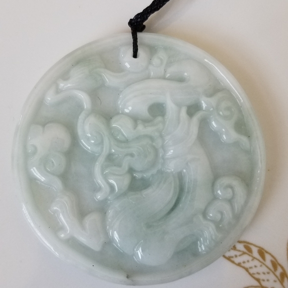 100% cert'd jadeite jade dragon pendant *NWT - Picture 8 of 11